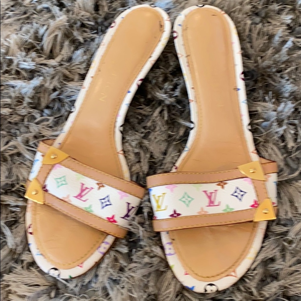 Louis Vuitton kid heels sz 7